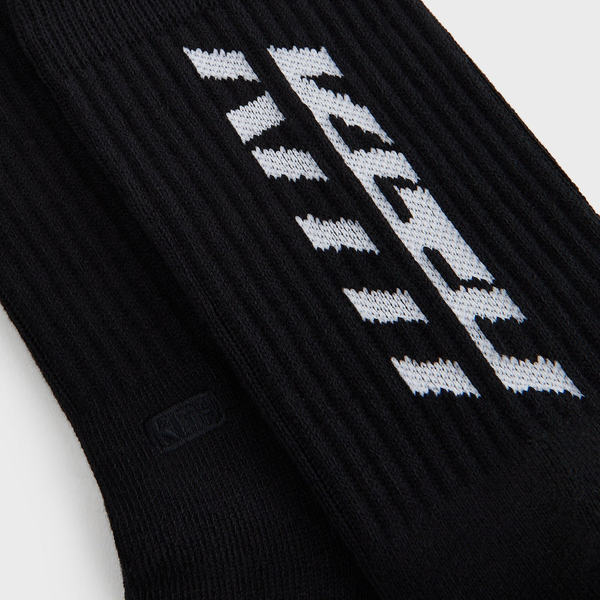 Kith Fast Logo Cotton Crew Socks - Black