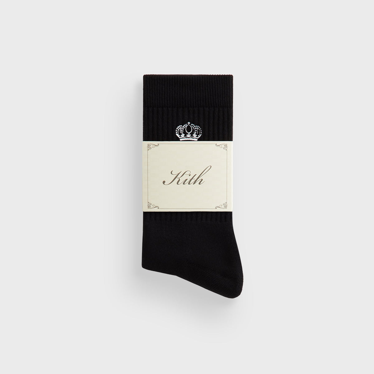 Kith Insignia Cotton Mid Crew Socks - Black