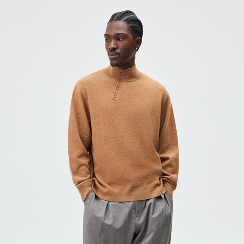 &Kin Cashmere Cyrus Turtleneck - Sand Dune