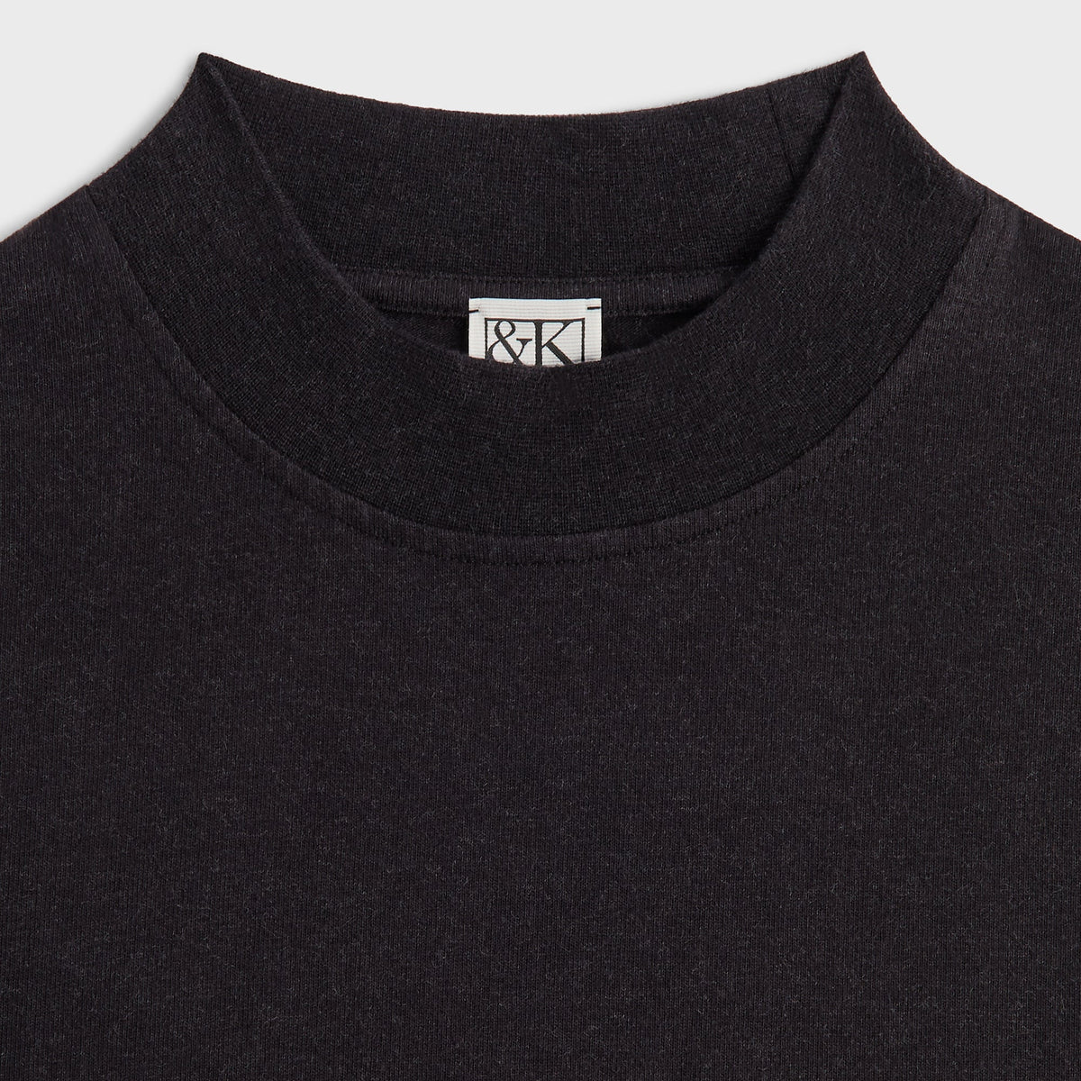 &Kin Mock Neck James Tee - Black