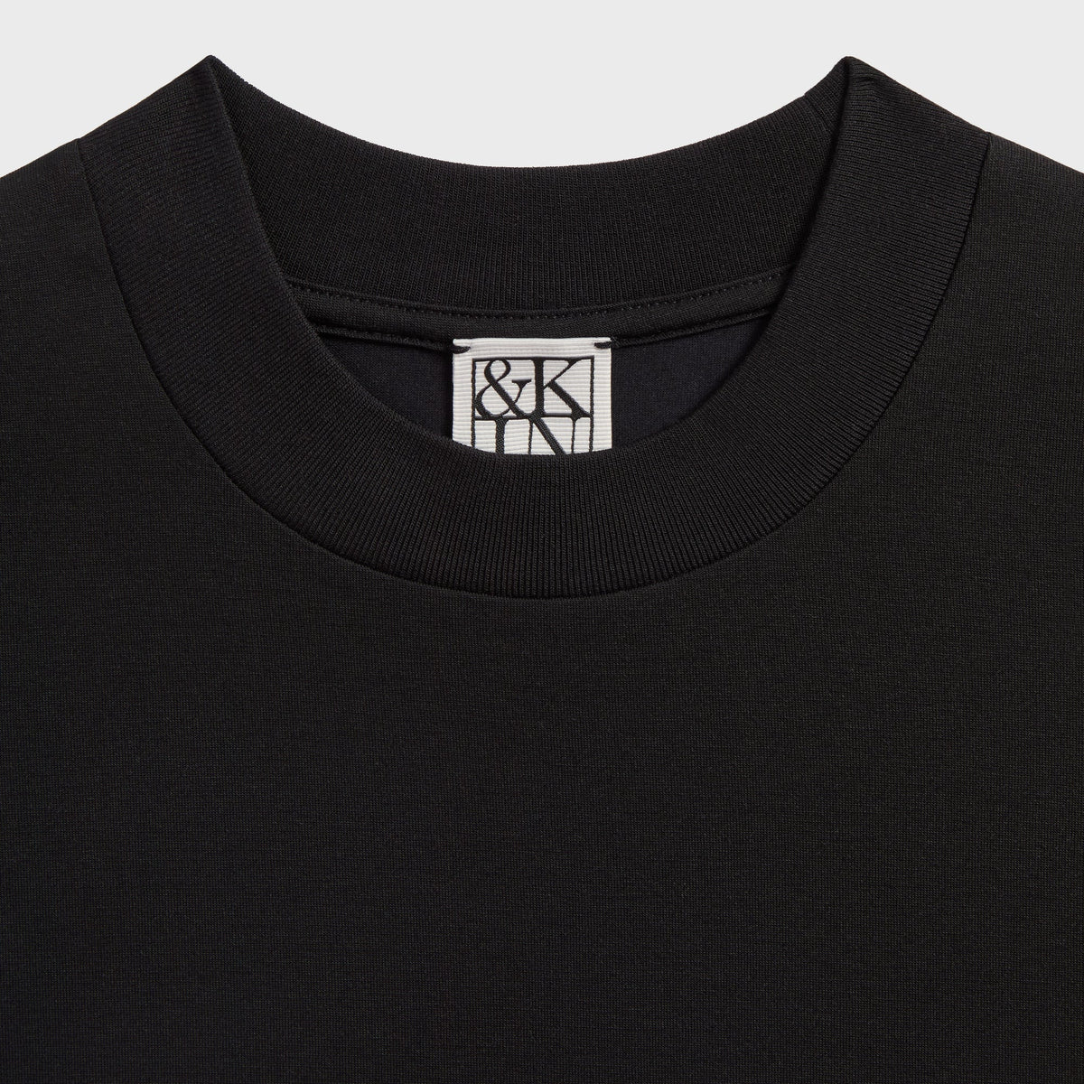 &Kin Mock Neck Albie Tee - Black