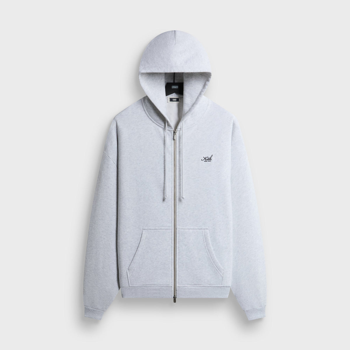 Kith Braxton Full Zip - Light Heather Grey
