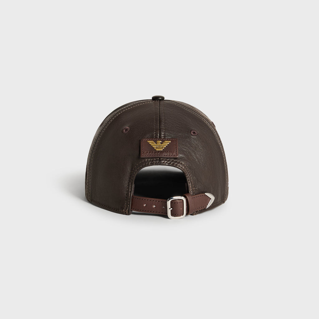Giorgio Armani & Ronnie Fieg for '47 Soft Leather SL Hitch Cap - Cacao