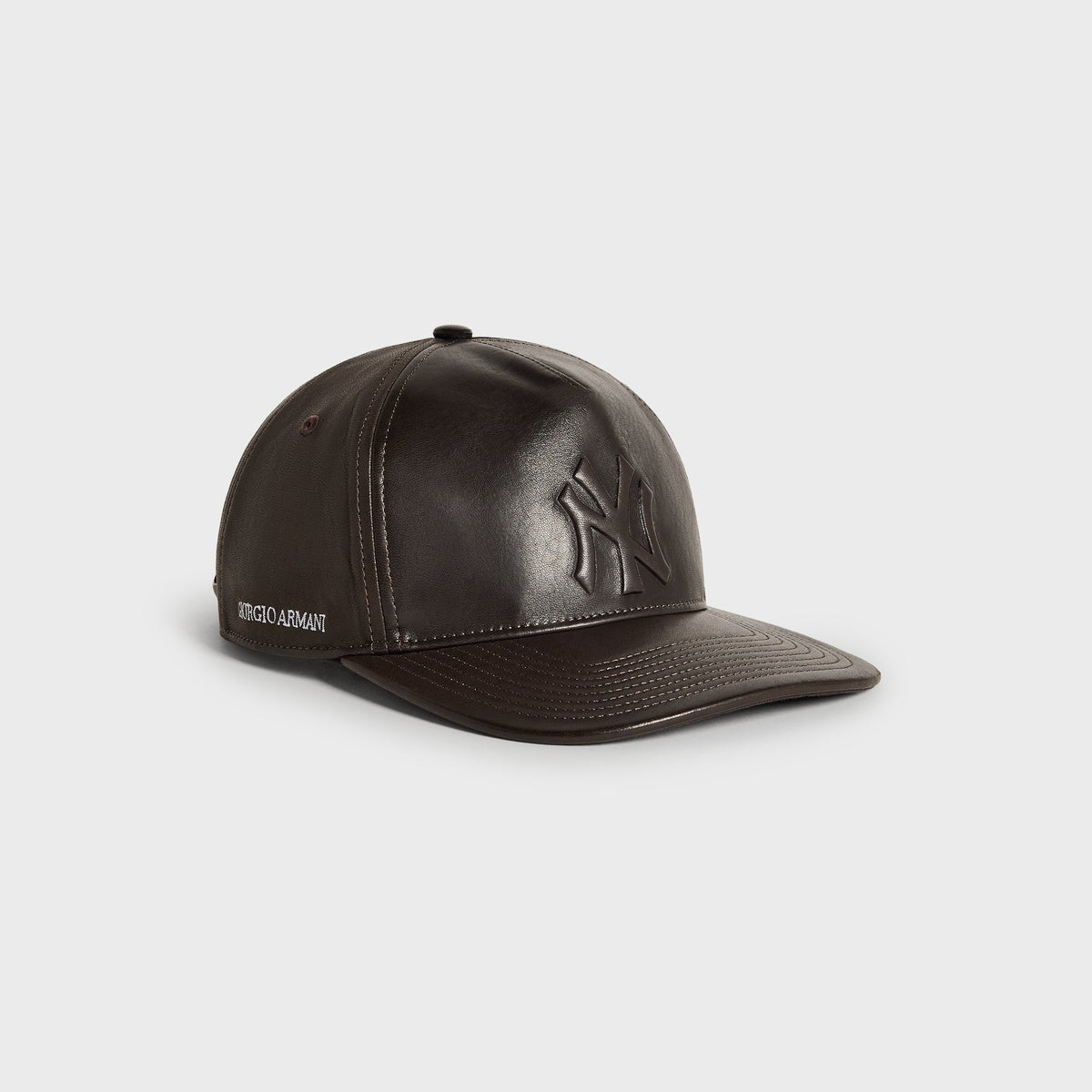 Giorgio Armani & Ronnie Fieg for '47 Soft Leather SL Hitch Cap - Cacao