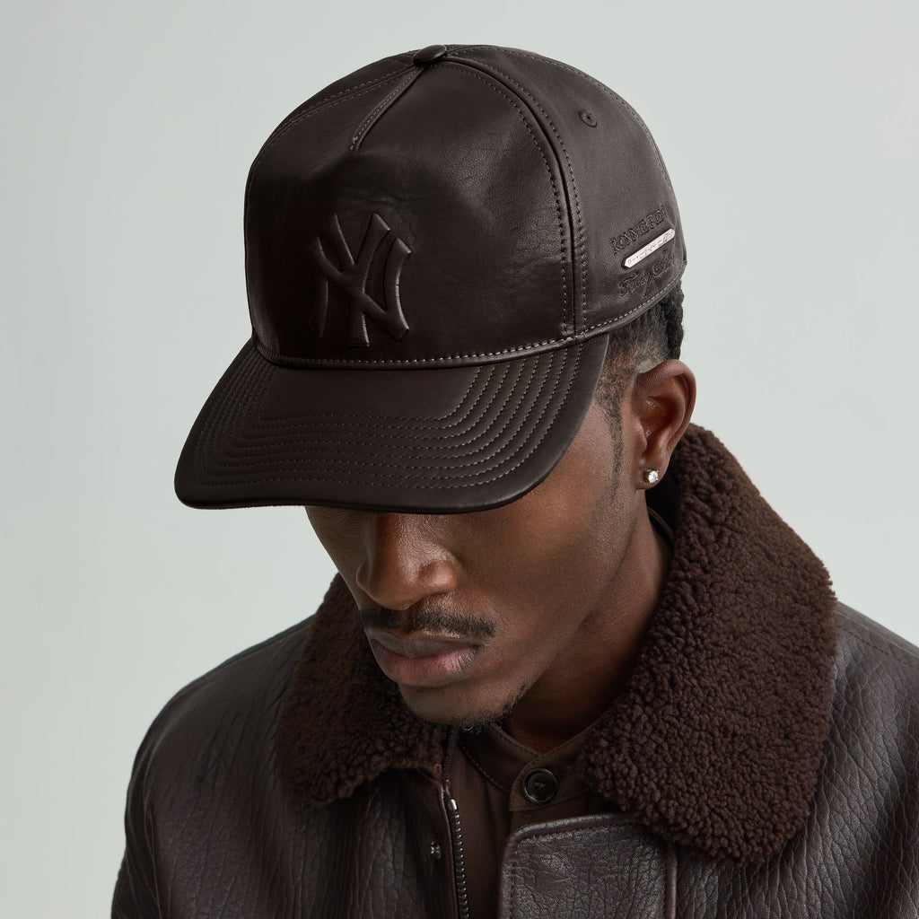 Giorgio Armani & Ronnie Fieg for '47 Soft Leather SL Hitch Cap - Cacao
