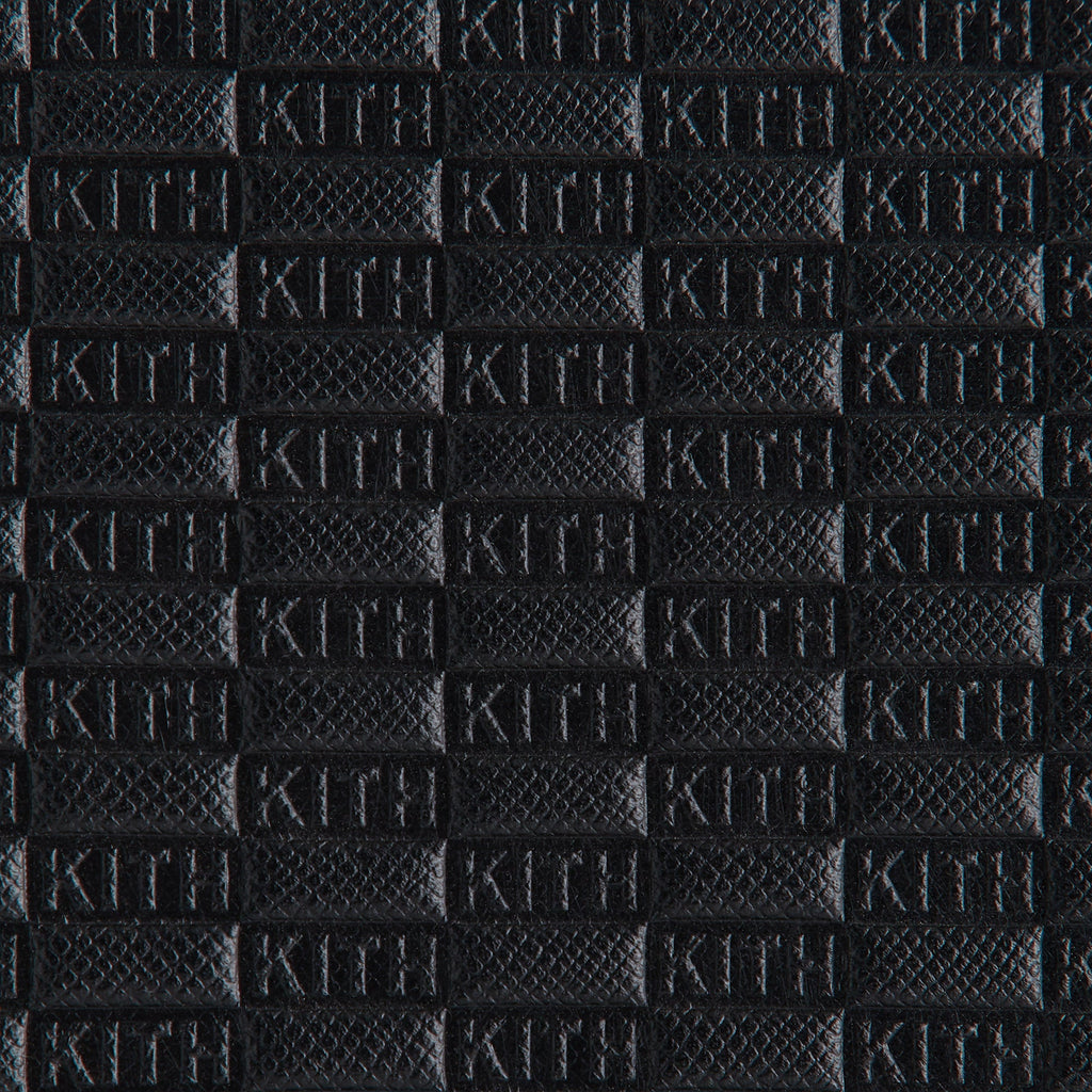 Kith Monogram Leather 15" Laptop Case - Black