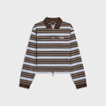 Kith Women Sadie Striped Polo Long Sleeve - Legacy