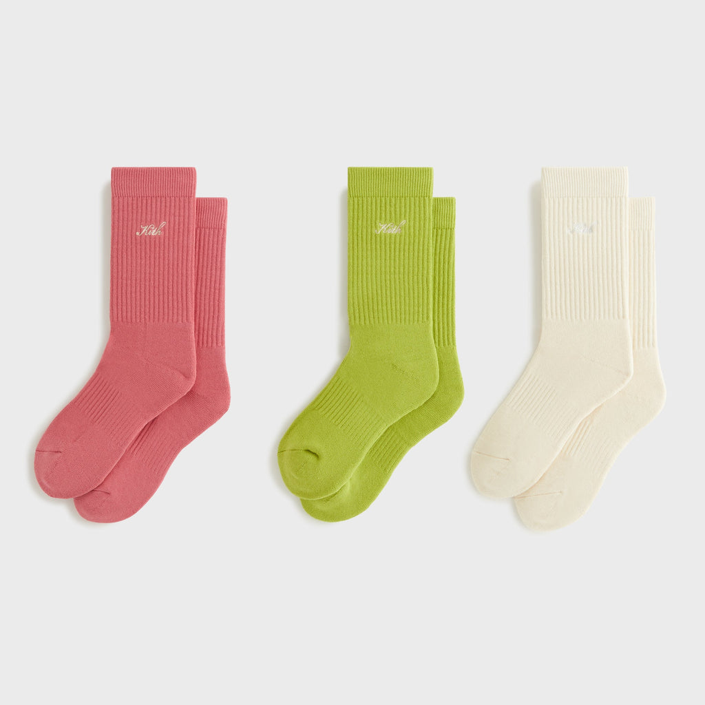 Kith Women Script Classic Crew Sock 3-Pack - Multi