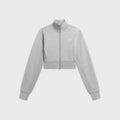 Kith Women Davin Cropped Track Zip Jacket - Cool Heather Grey
