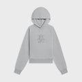 Kith Women Tatum Outline Crest Hoodie - Cool Heather Grey