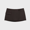 Kith Women Celeste Suiting Micro Wrap Skirt - Incognito