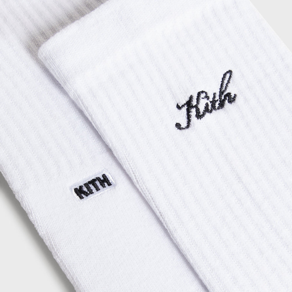 Kith Women Cotton Lightweight Crew Tabi Socks - White