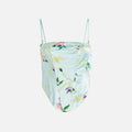 Kim Shui Floral Embroidered Bustier - Light Blue