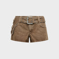 Ksubi Micro Belted Short - Rider Brown