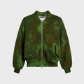 vowels Knitted Bomber Jacket - Green