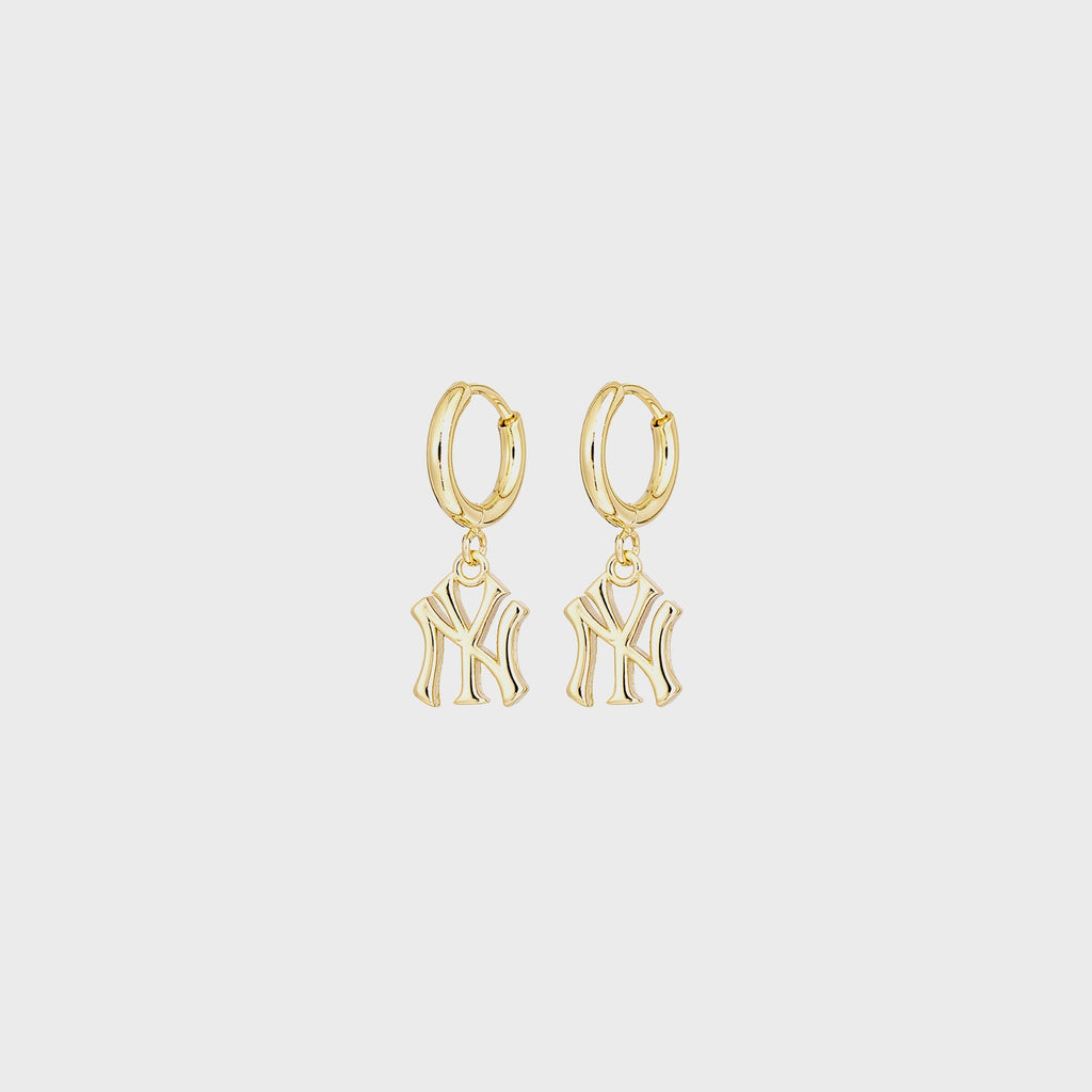 Luv AJ The NY Logo Charm Earrings - Gold