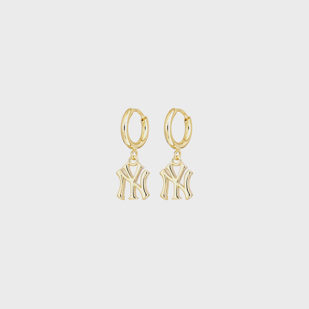 Luv AJ The NY Logo Charm Earrings - Gold