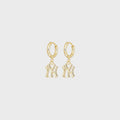 Luv AJ The NY Logo Charm Earrings - Gold
