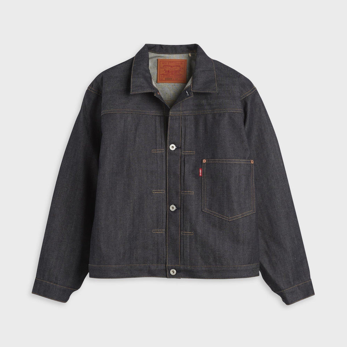Levi's Vintage Clothing WWII Denim Trucker Jacket - Rigid Dark Wash