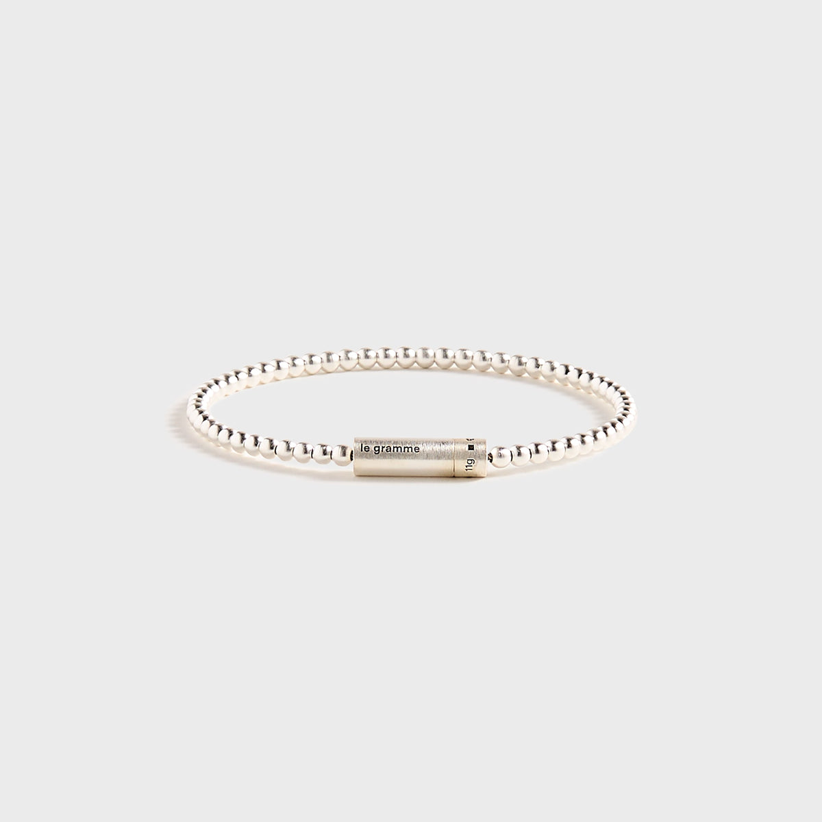Le Gramme 11g Bead Bracelet - Silver