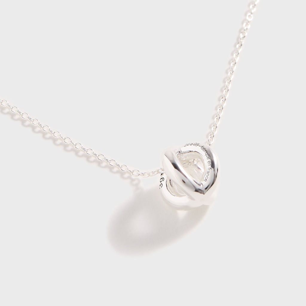Le Gramme 3g Polished Sterling Silver Entrelacs Pendant And Chain Necklace - Silver