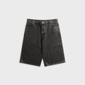 Coût De La Liberté Zander Crystal Rigid Denim Baggy Short - Sunfade Oz Black