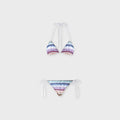 Missoni Zig Zag Tulle Applied Tassels Triangle Bikini Set - Multi