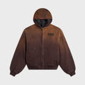 Willy Chavarria Quilted Juggernaut Hoodie - Uniform Brown