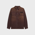 Willy Chavarria OS Long Sleeves Workwear Corcoran Overshirt - Uniform Brown