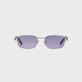 Vintage Frames Dime 24KT White Gold Sunglasses - Black