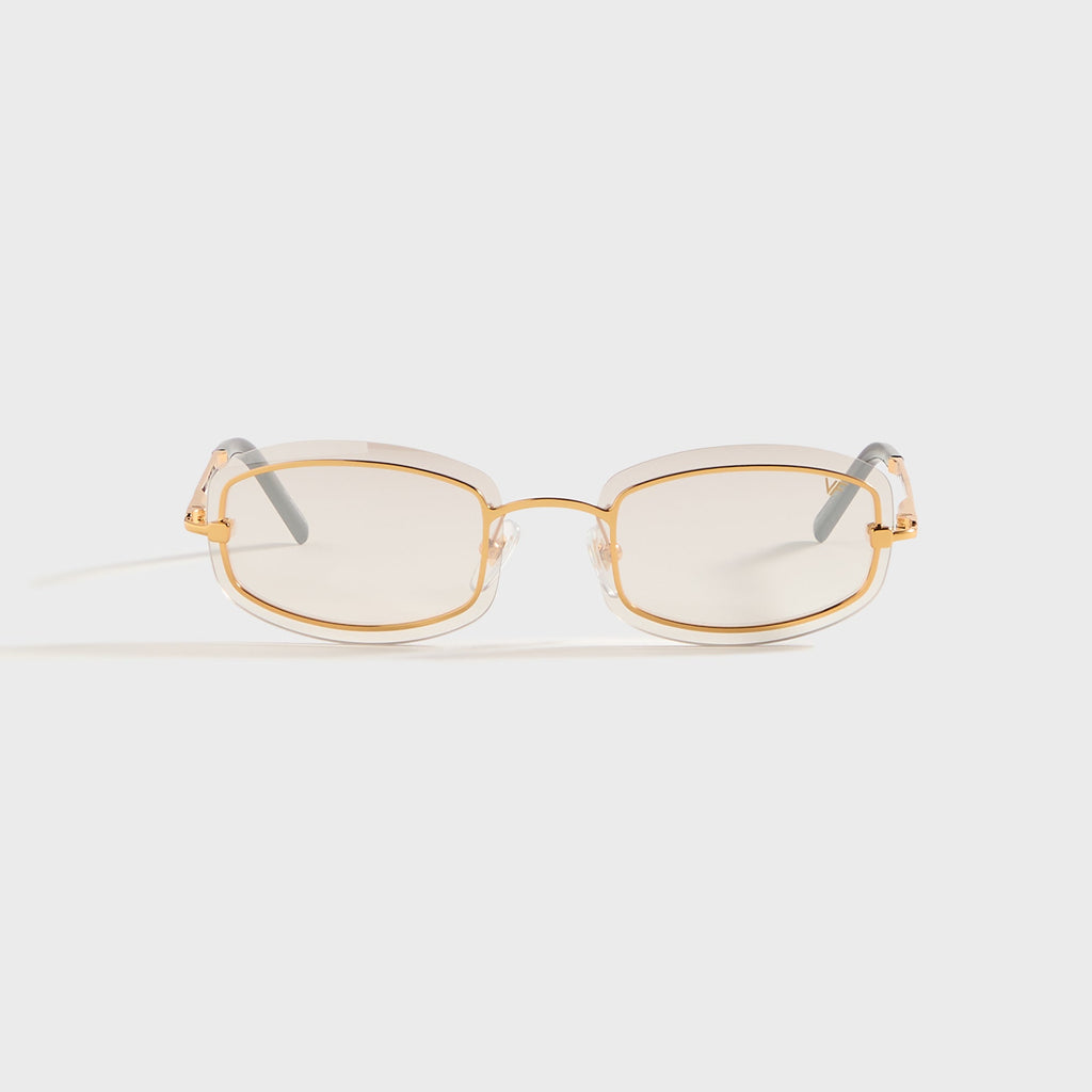 Vintage Frames Genius Rimless 24KT - Yellow Gold / Brown Smoke