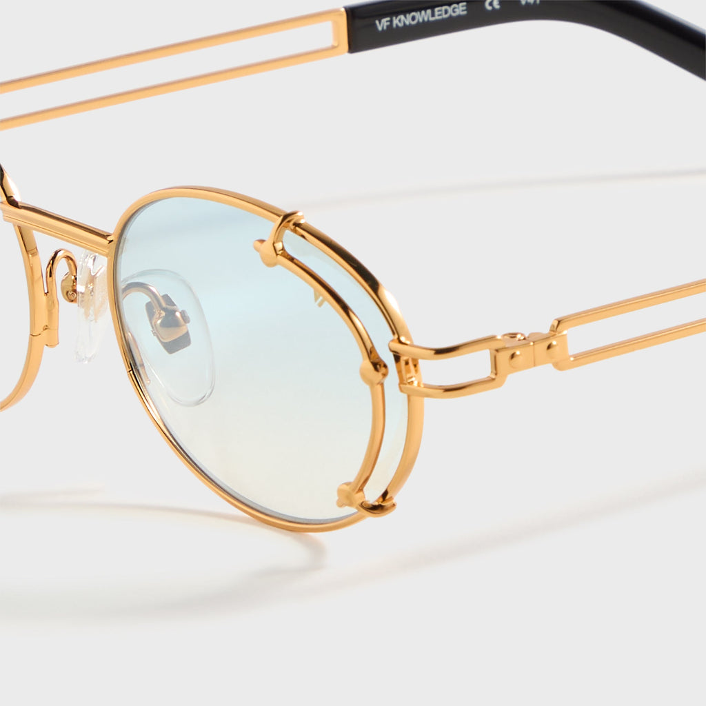 Vintage Frames Knowledge 24KT - Yellow Gold / Tiffany Blue