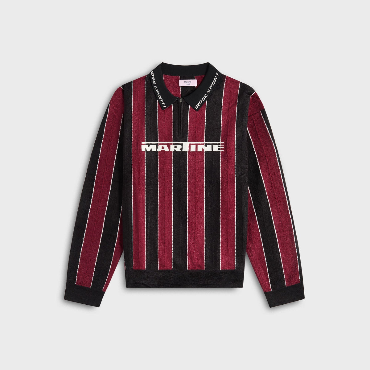 Martine Rose Sporty Logo Polo - Black / Burgundy