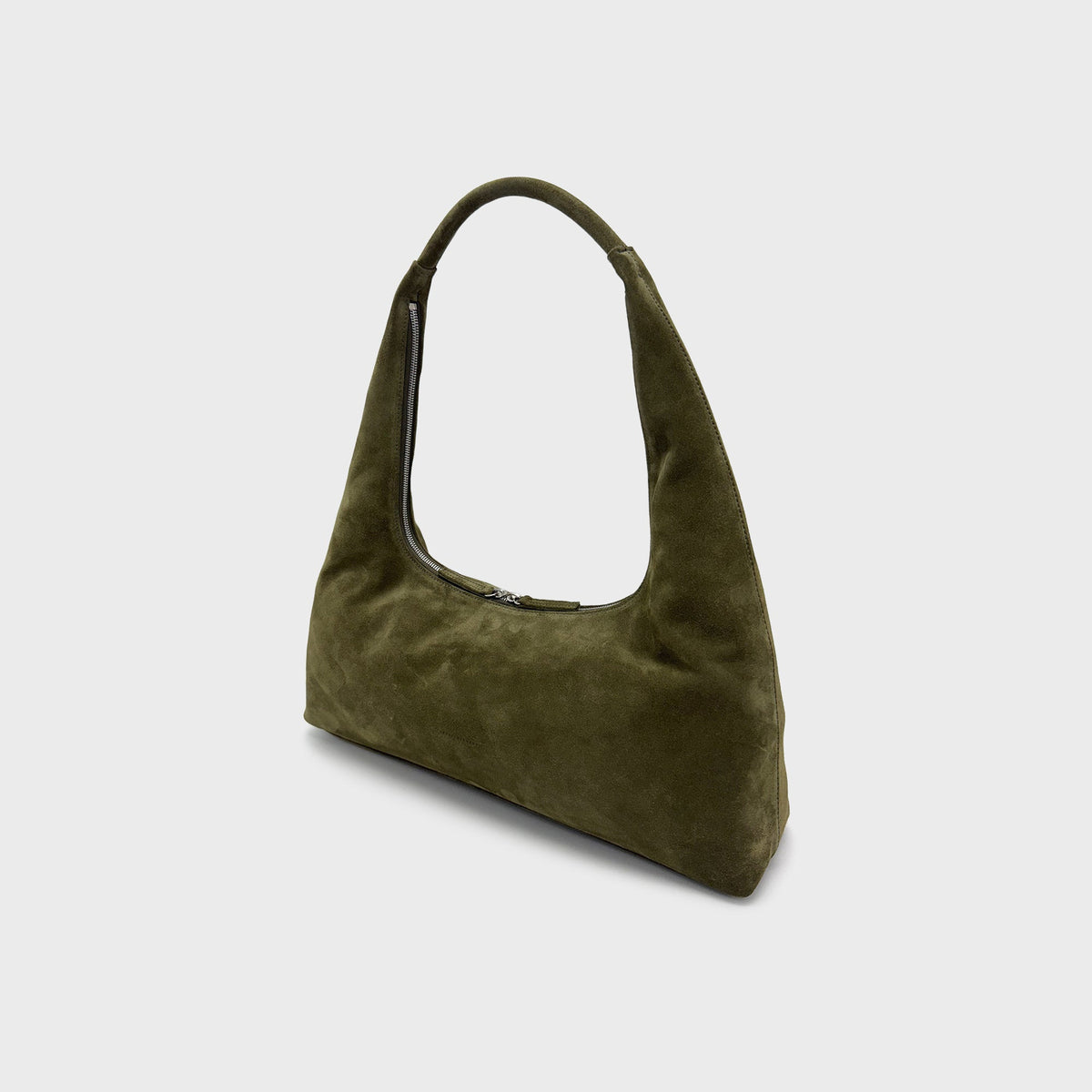 MARGESHERWOOD Hobo Large Bag - Dark Olive Suede