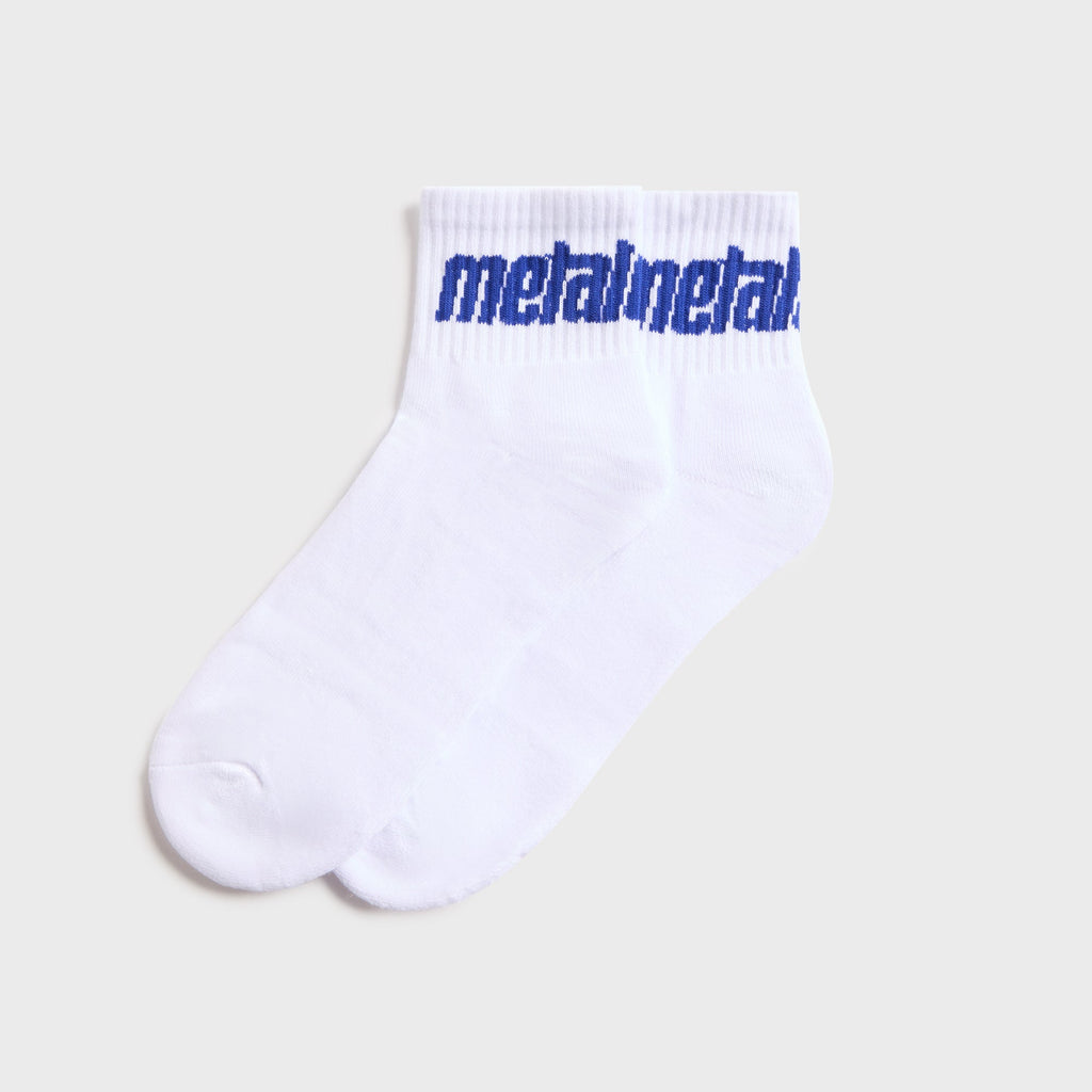 Metalwood Metal Logo Quarter Sock - White / Blurple