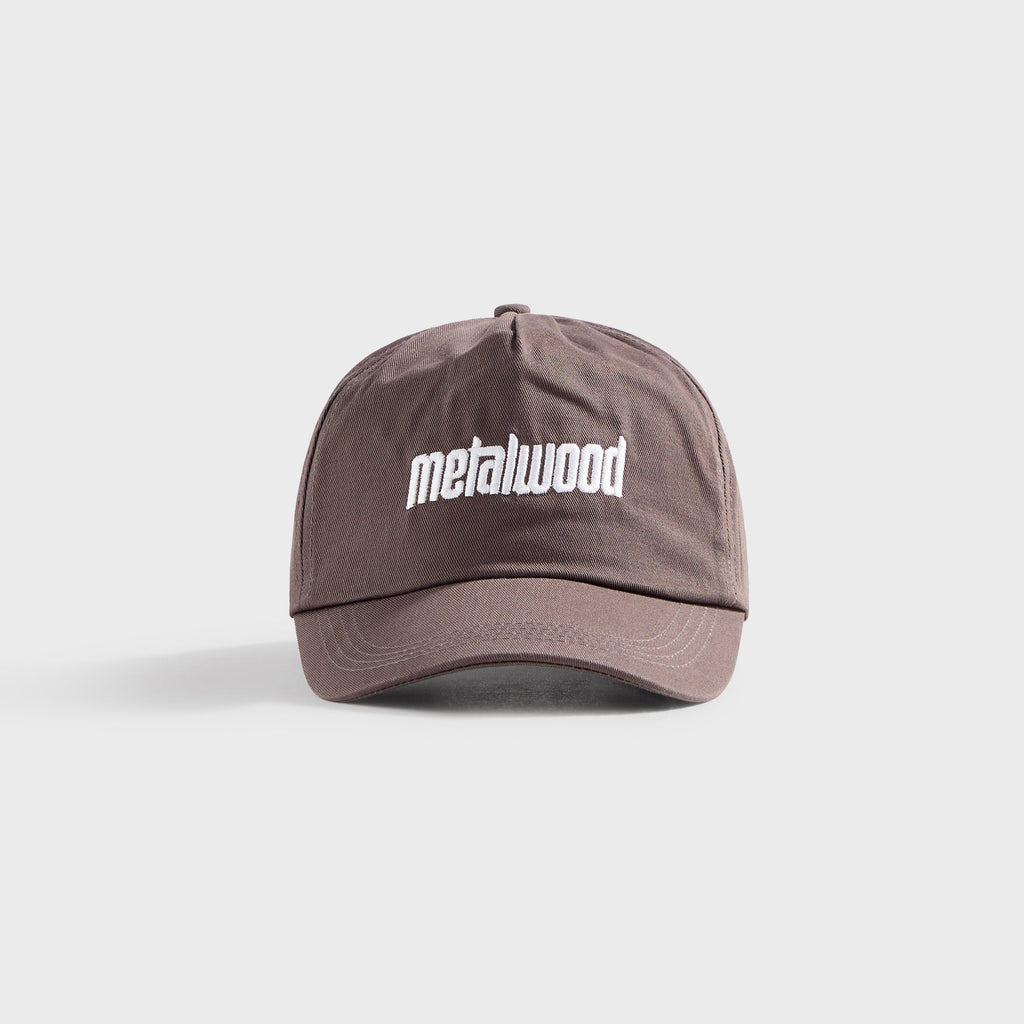 Metalwood Metal Logo 5 Panel Cap - Brown