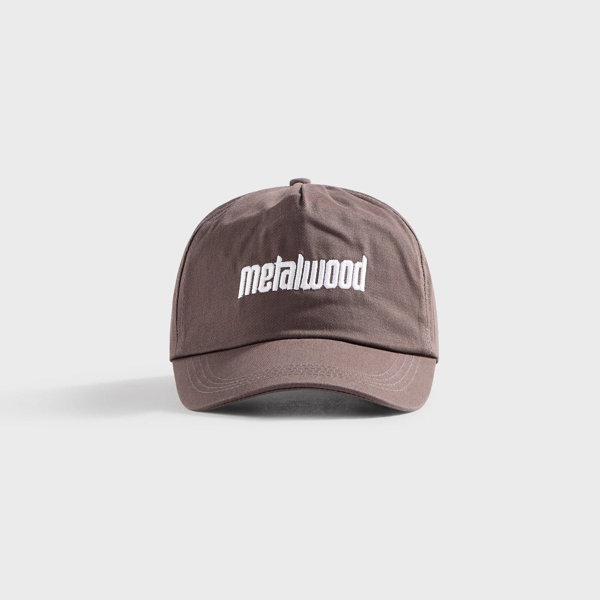 Metalwood Metal Logo 5 Panel Cap - Brown