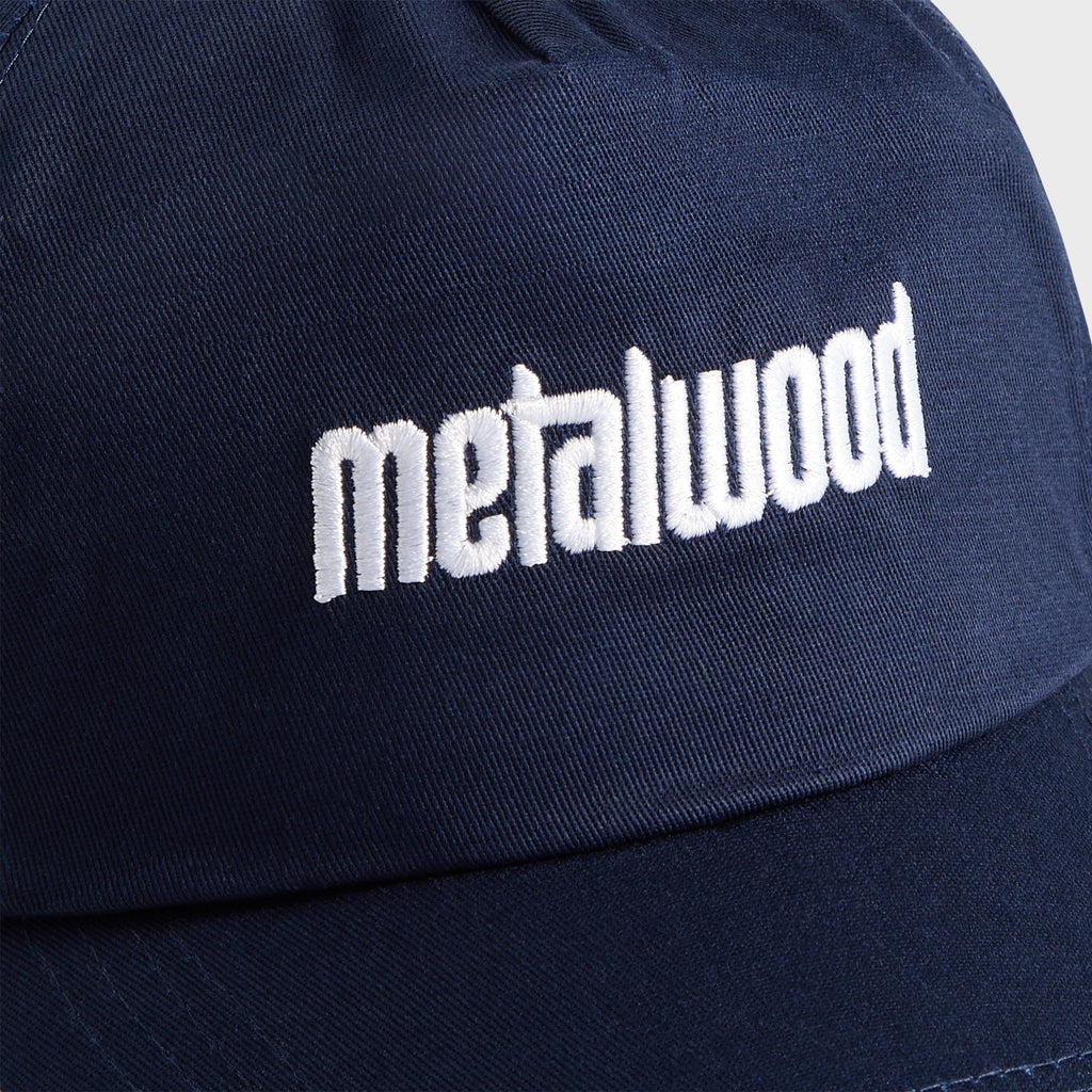 Metalwood Metal Logo 5 Panel Cap - Navy