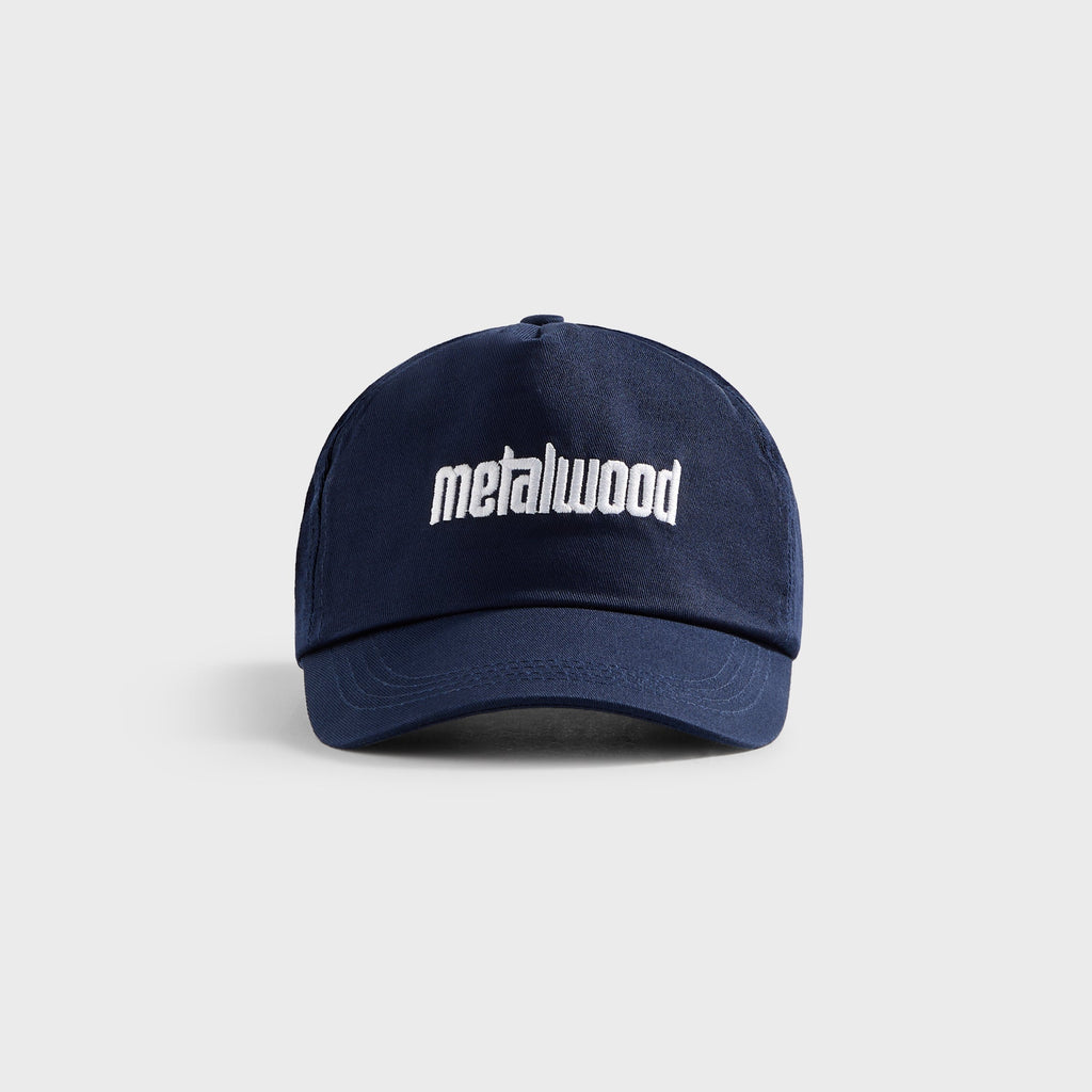 Metalwood Metal Logo 5 Panel Cap - Navy
