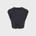 NikeSKIMS Performance Cotton Blend Crop Twist Tank - Obsidian