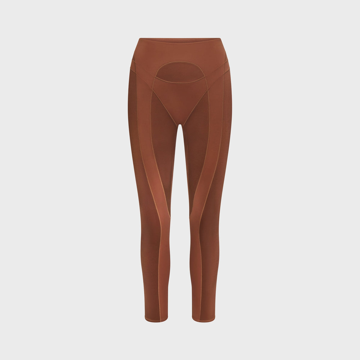 NikeSKIMS Satin Shine Paneled Legging - Carob Brown