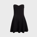 Norma Kamali Strapless Grace Mini Dress - Black