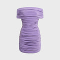 Norma Kamali Sleeveless Cowl Neck Shirred Pickleball Dress - Lavender