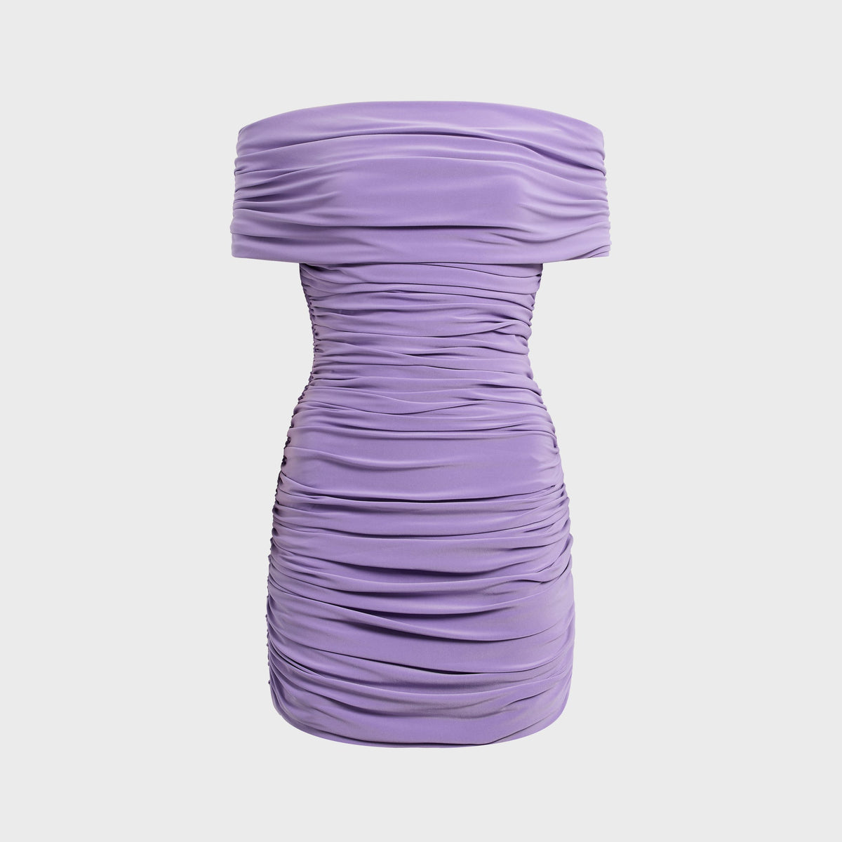 Norma Kamali Sleeveless Cowl Neck Shirred Pickleball Dress - Lavender