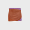 Oseree Lumiere Double Skirtini Skirt - Orange / Lilac