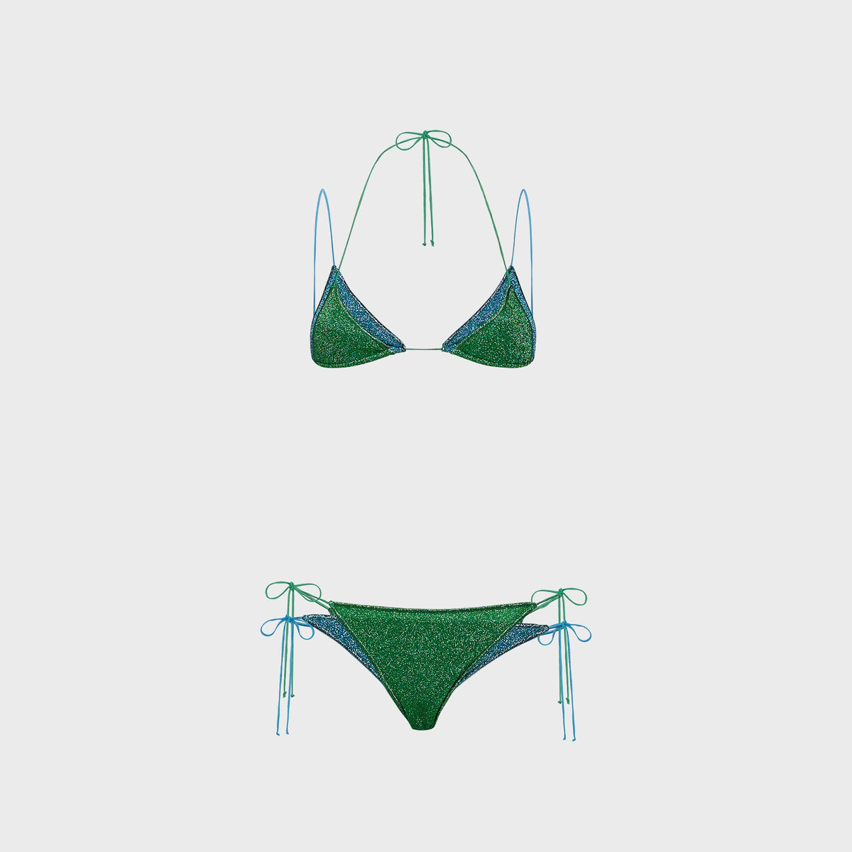 Oseree Lumiere Bicolor Double Kini - Emerald Green
