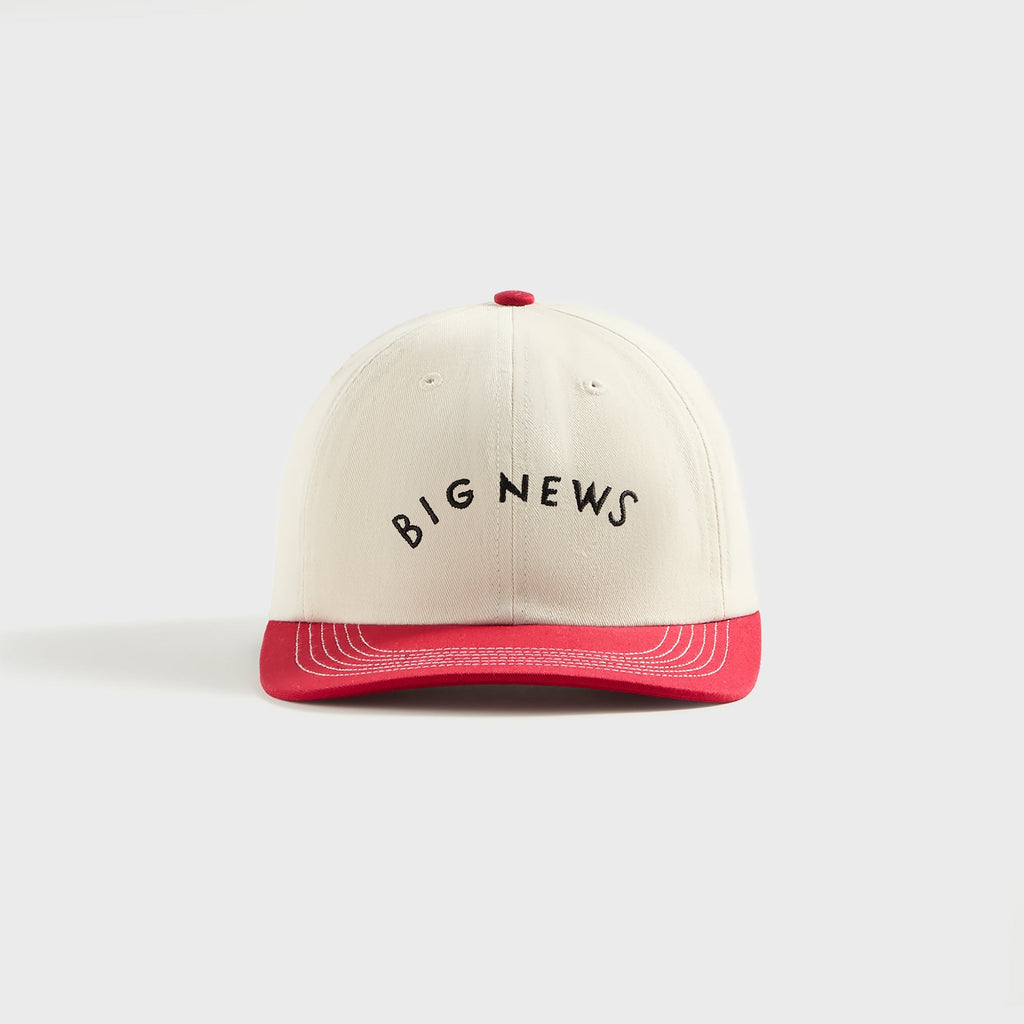by Parra Big News 6 Panel Cap - Dark Red