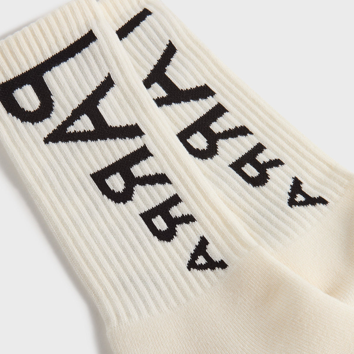 by Parra Reversed Flag Logo Crew Socks - White