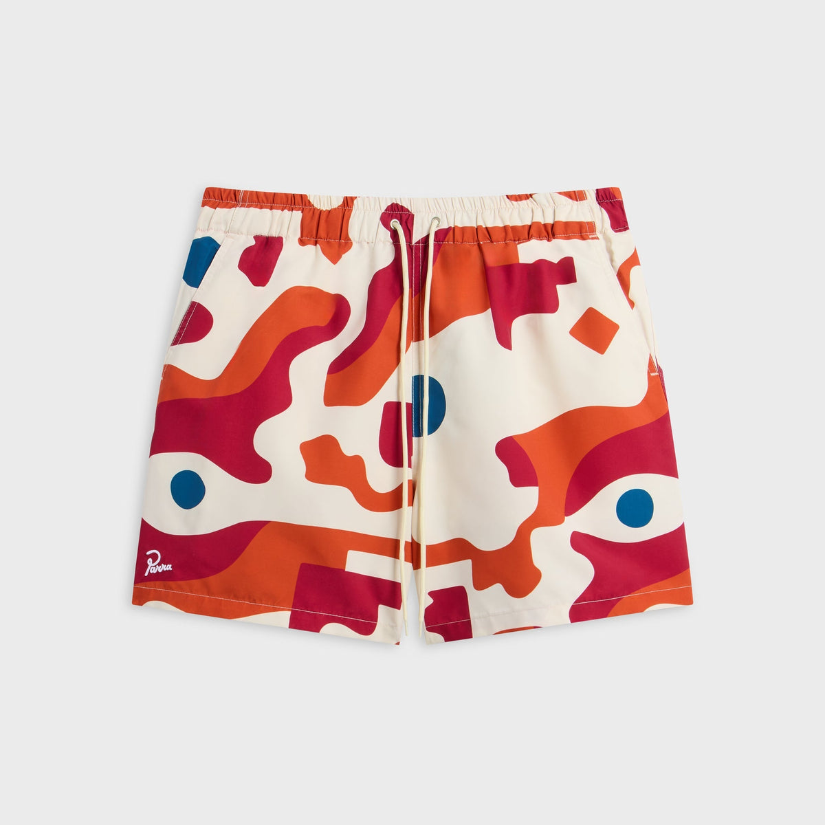by Parra Abstract Mountain Swim Short - Red