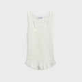 Peachy Den Deba Shirred Tank Top - Porcelain